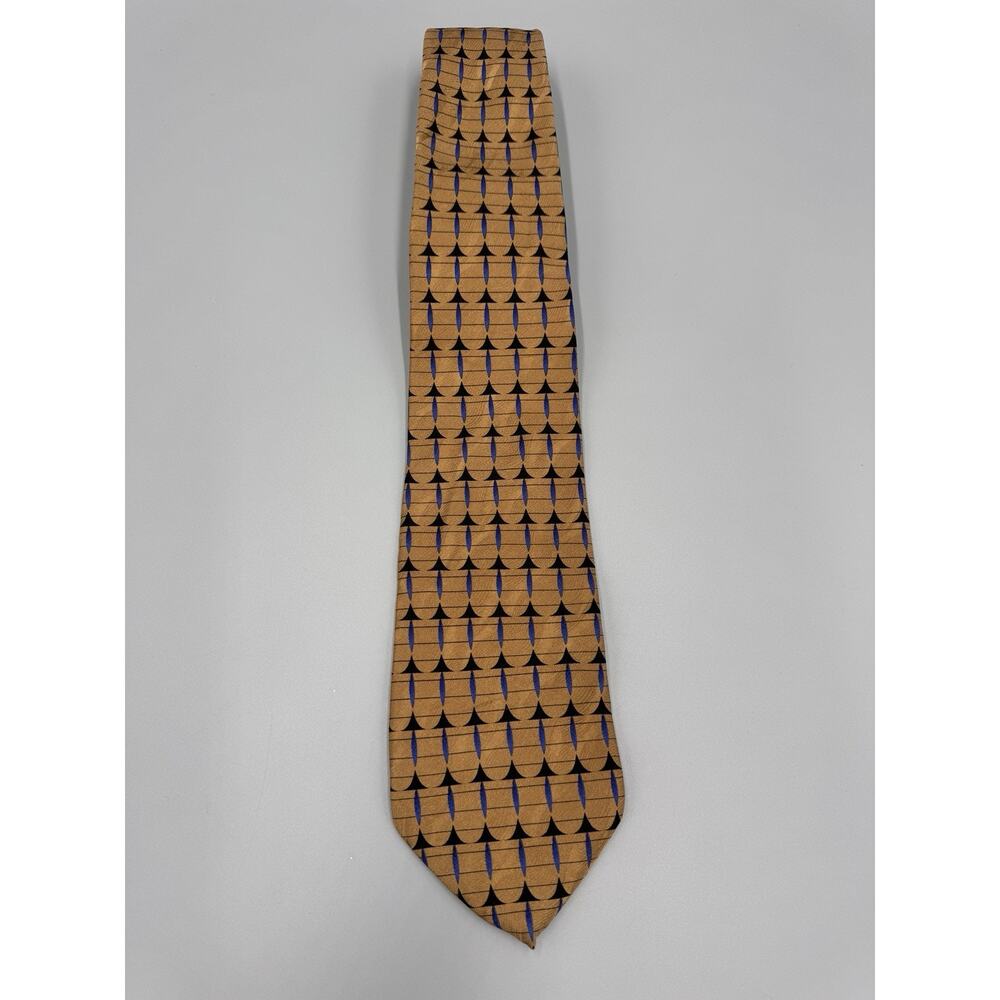 Vintage Robert Stock Men's 100 Percent Silk Tie Geometric Design 58” Long‎